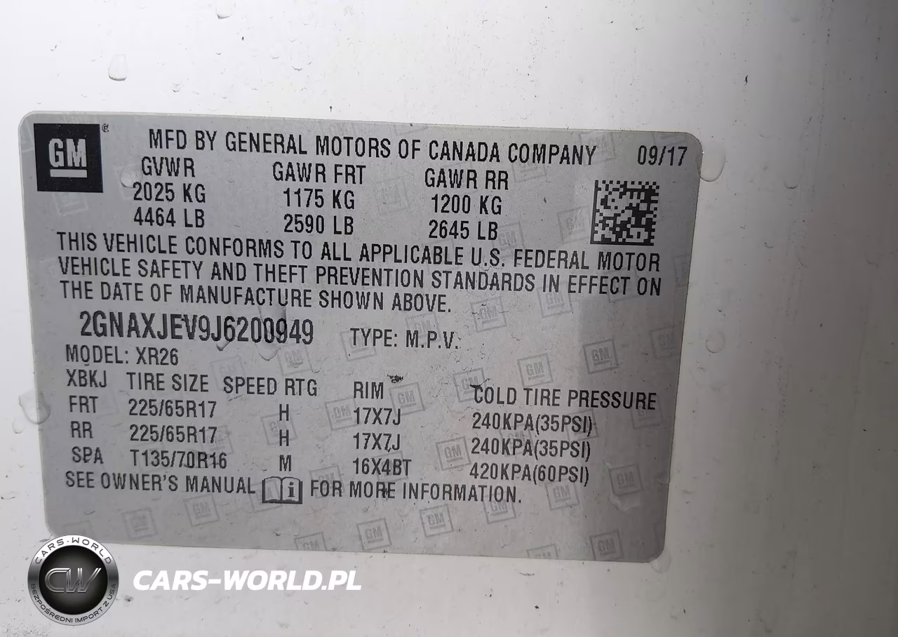 2018 Chevrolet Equinox Lt VIN:2GNAXJEV9J6200949 - 9