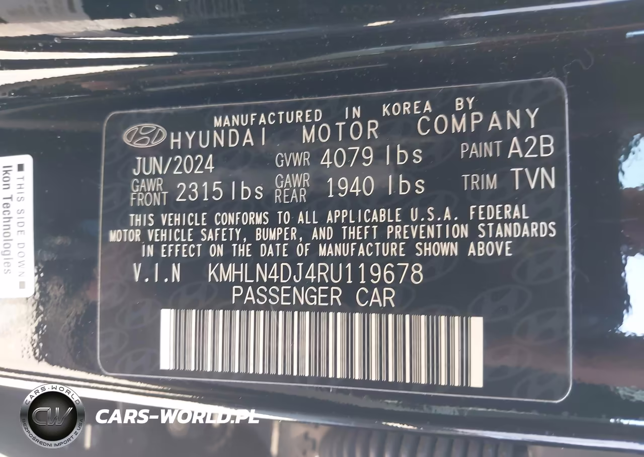 2024 Hyundai Elantra Hybrid Limited VIN:KMHLN4DJ4RU119678 - 9