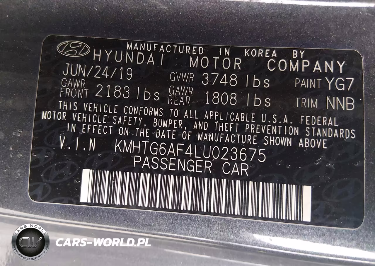 2020 Hyundai Veloster 2.0 VIN:KMHTG6AF4LU023675 - 9