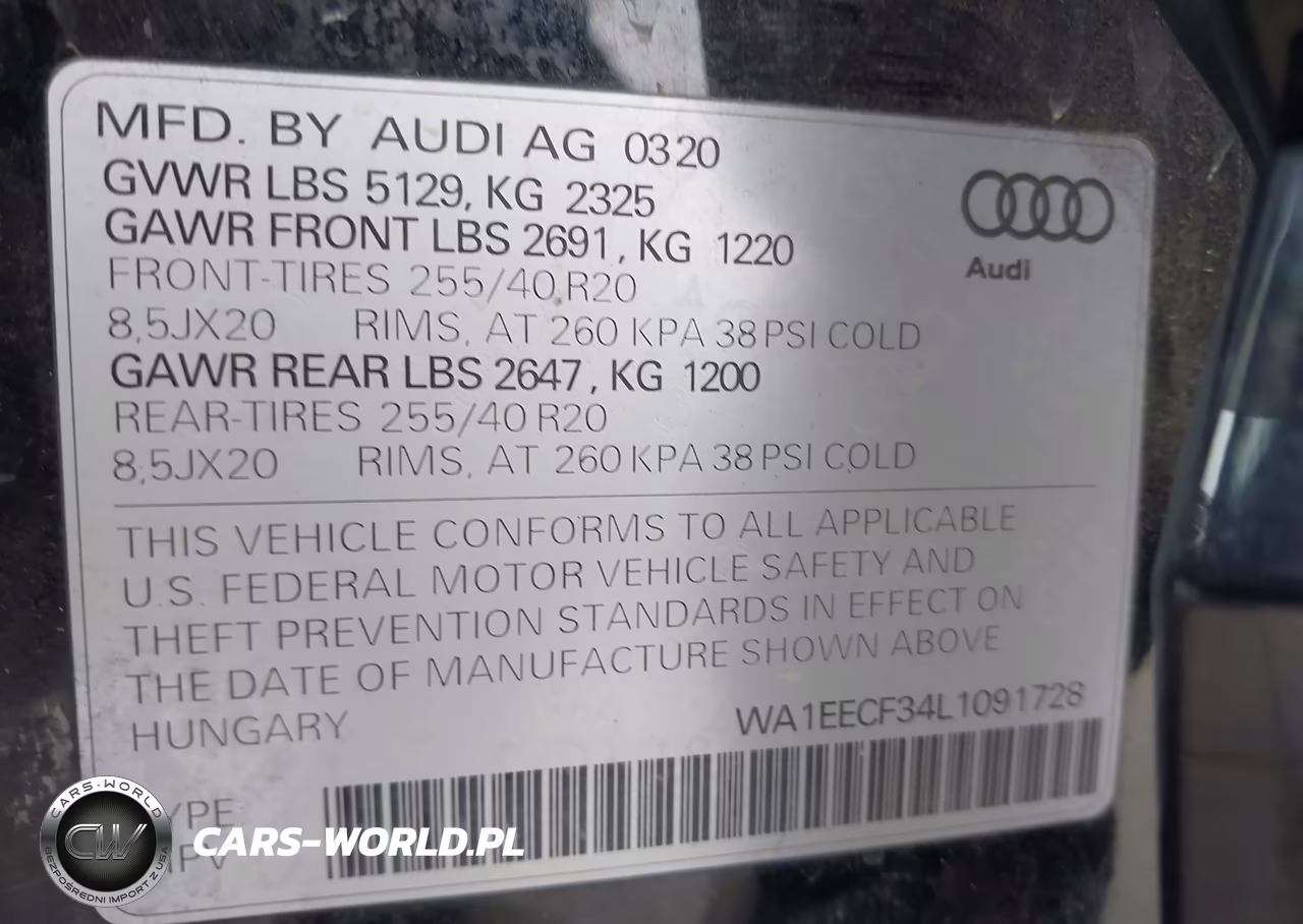 2020 Audi Q3 Premium Plus 45 Tfsi S Line Quattro Tiptronic VIN:WA1EECF34L1091728 - 9
