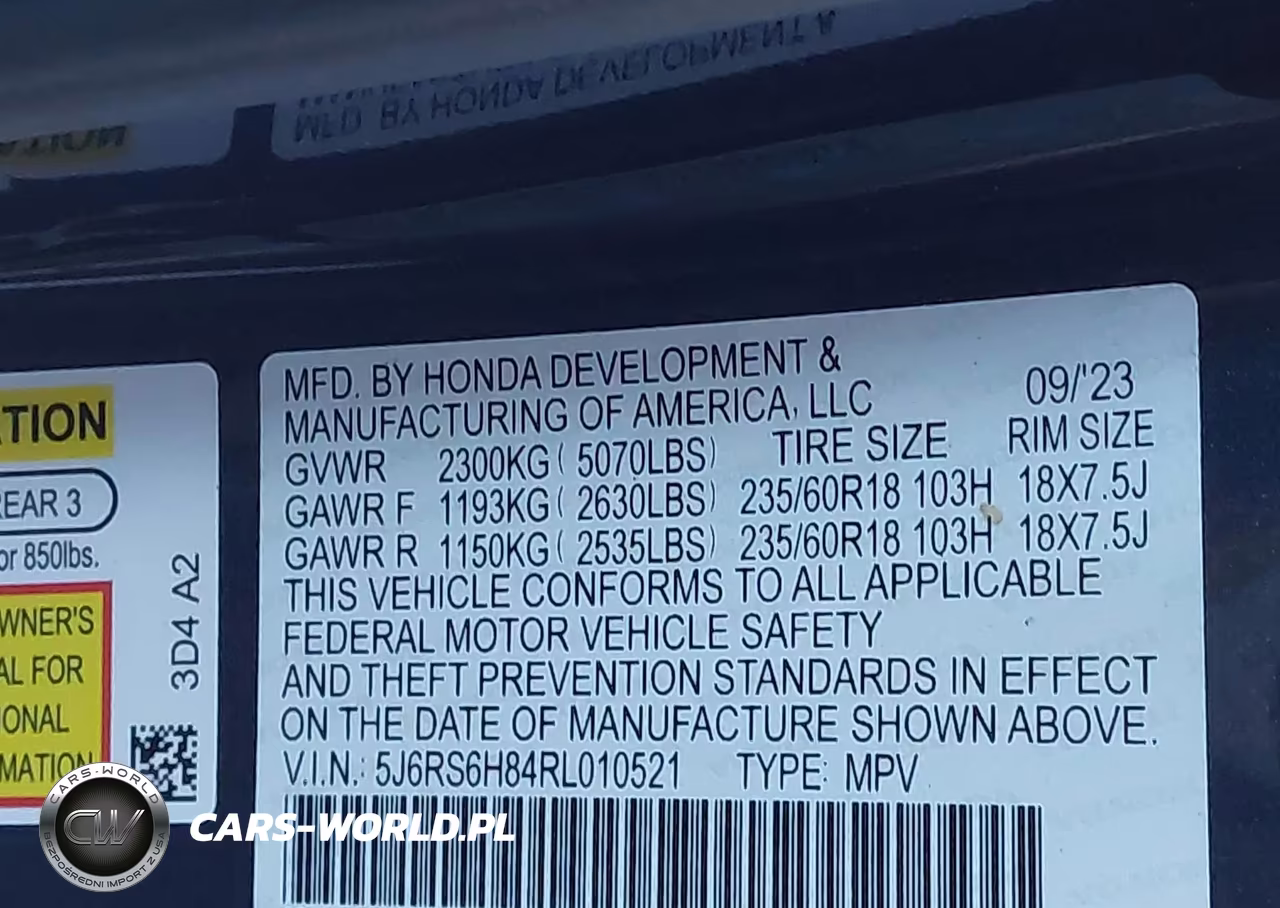 2024 Honda Cr-V Hybrid Sport-L VIN:5J6RS6H84RL010521 - 9