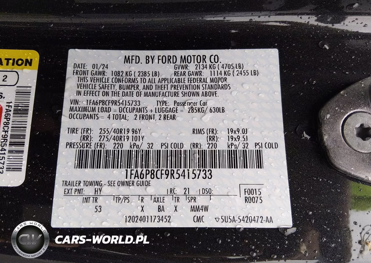 2024 Ford Mustang Gt Premium Fastback VIN:1FA6P8CF9R5415733 - 9