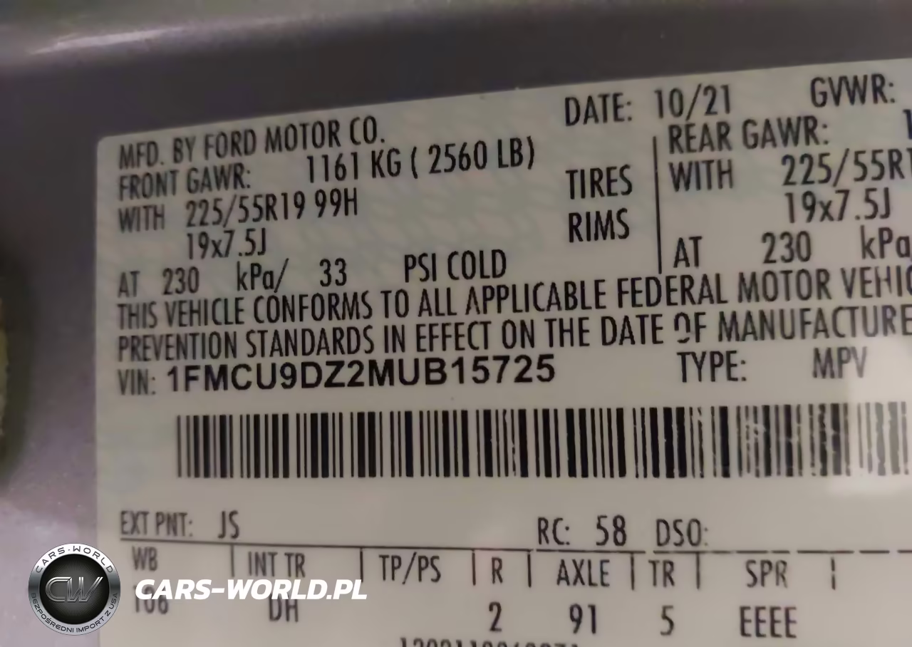 2021 Ford Escape Titanium Hybrid VIN:1FMCU9DZ2MUB15725 - 9