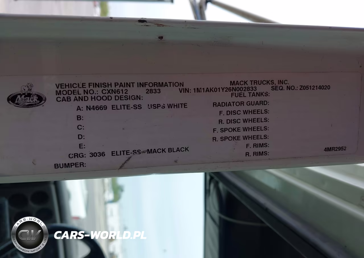 2006 Mack 600 Cxn600 VIN:1M1AK01Y26N002833 - 8