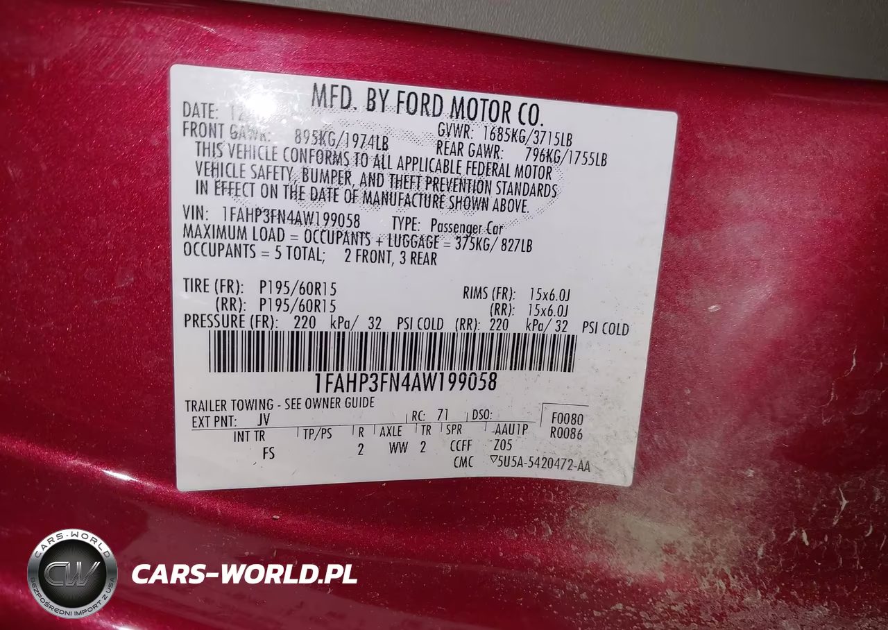 2010 Ford Focus Se VIN:1FAHP3FN4AW199058 - 9