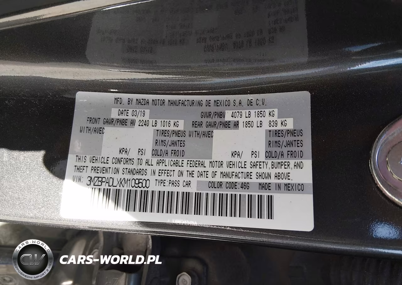 2019 Mazda Mazda3 Preferred Package VIN:3MZBPADLXKM109500 - 9