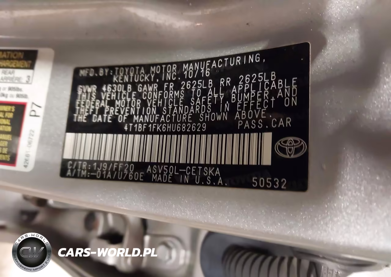 2017 Toyota Camry Se VIN:4T1BF1FK6HU682629 - 9