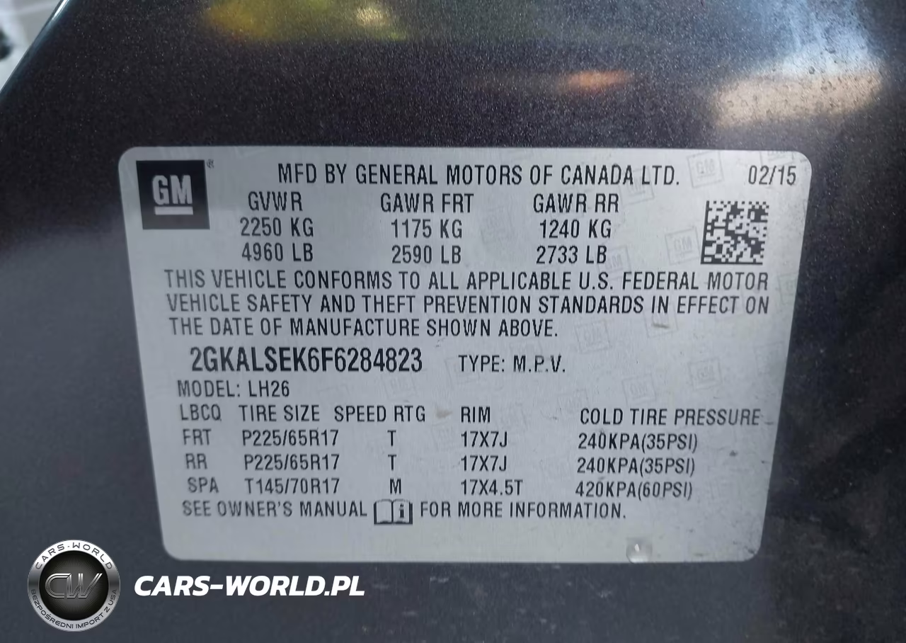 2015 GMC Terrain Slt-1 VIN:2GKALSEK6F6284823 - 9