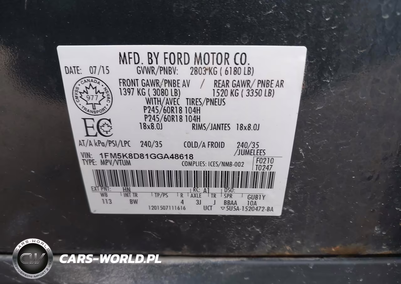 2016 Ford Explorer Xlt VIN:1FM5K8D81GGA48618 - 9