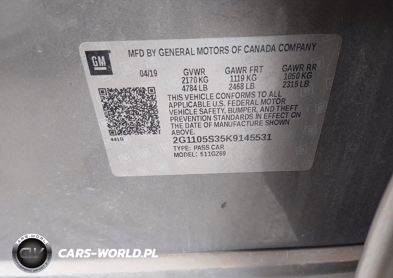 2019 Chevrolet Impala Premier VIN:2G1105S35K9145531 - 9