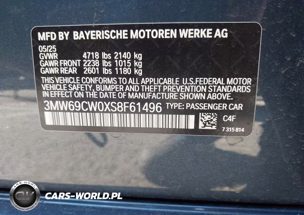 2025 BMW 330I VIN:3MW69CW0XS8F61496 - 9