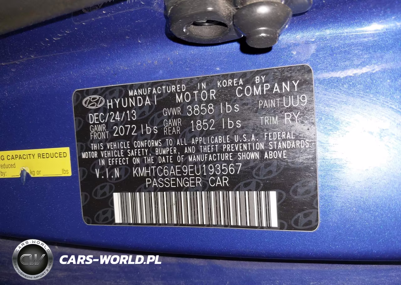 2014 Hyundai Veloster Turbo W-Black VIN:KMHTC6AE9EU193567 - 9
