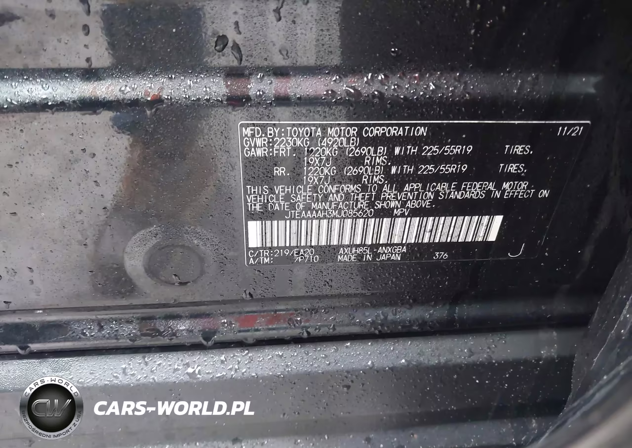 2021 Toyota Venza Xle VIN:JTEAAAAH3MJ085620 - 9