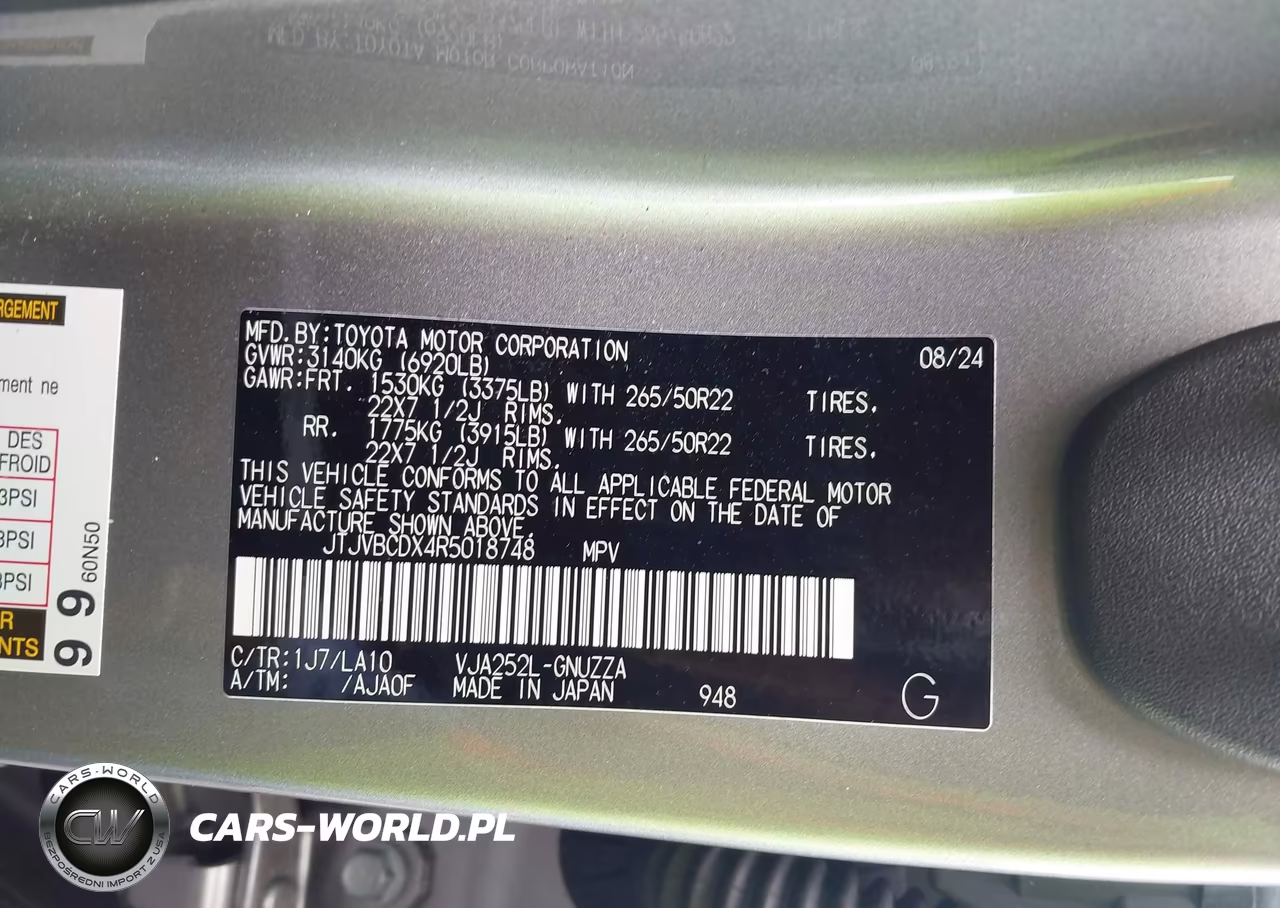 2024 Lexus Gx 550 Luxury+ VIN:JTJVBCDX4R5018748 - 9