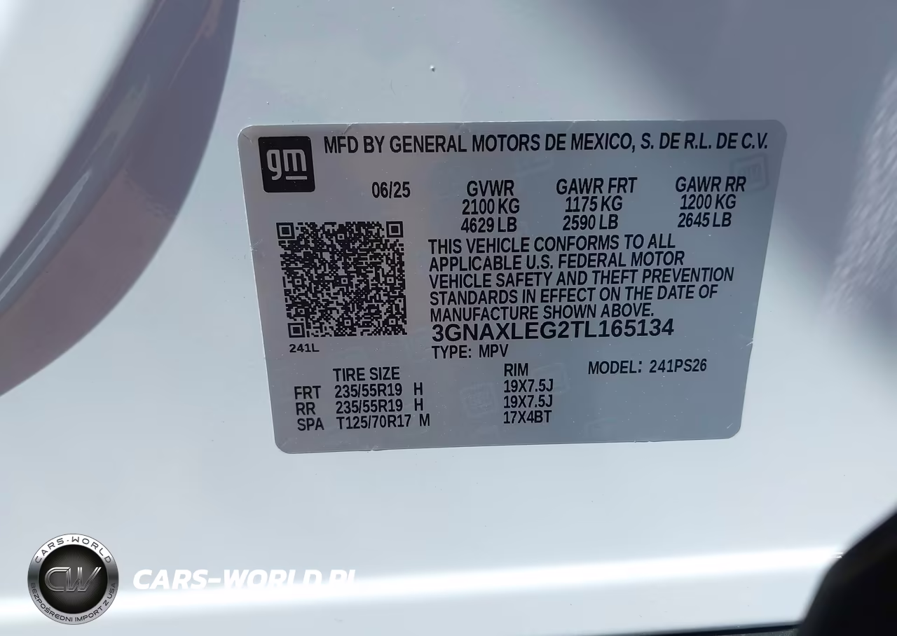 2026 Chevrolet Equinox Fwd Rs VIN:3GNAXLEG2TL165134 - 9