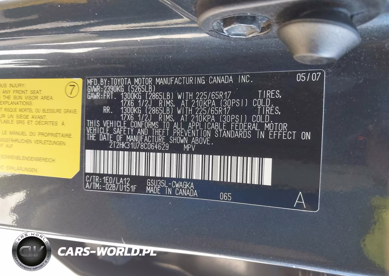 2008 Lexus Rx 350 VIN:2T2HK31U78C064629 - 9