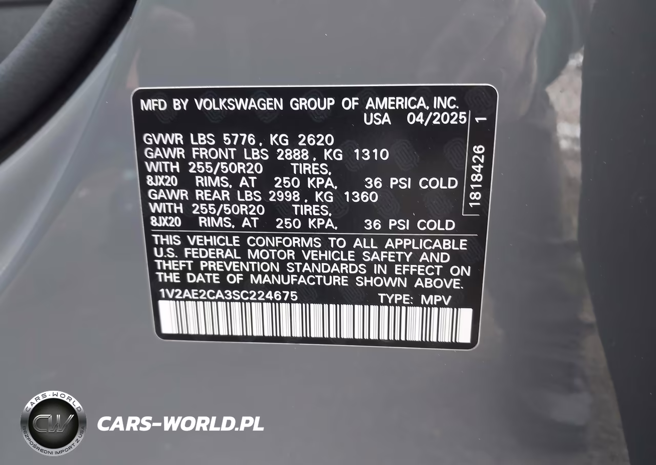 2025 Volkswagen Atlas Cross Sport 2.0T Sel R-Line Black VIN:1V2AE2CA3SC224675 - 9