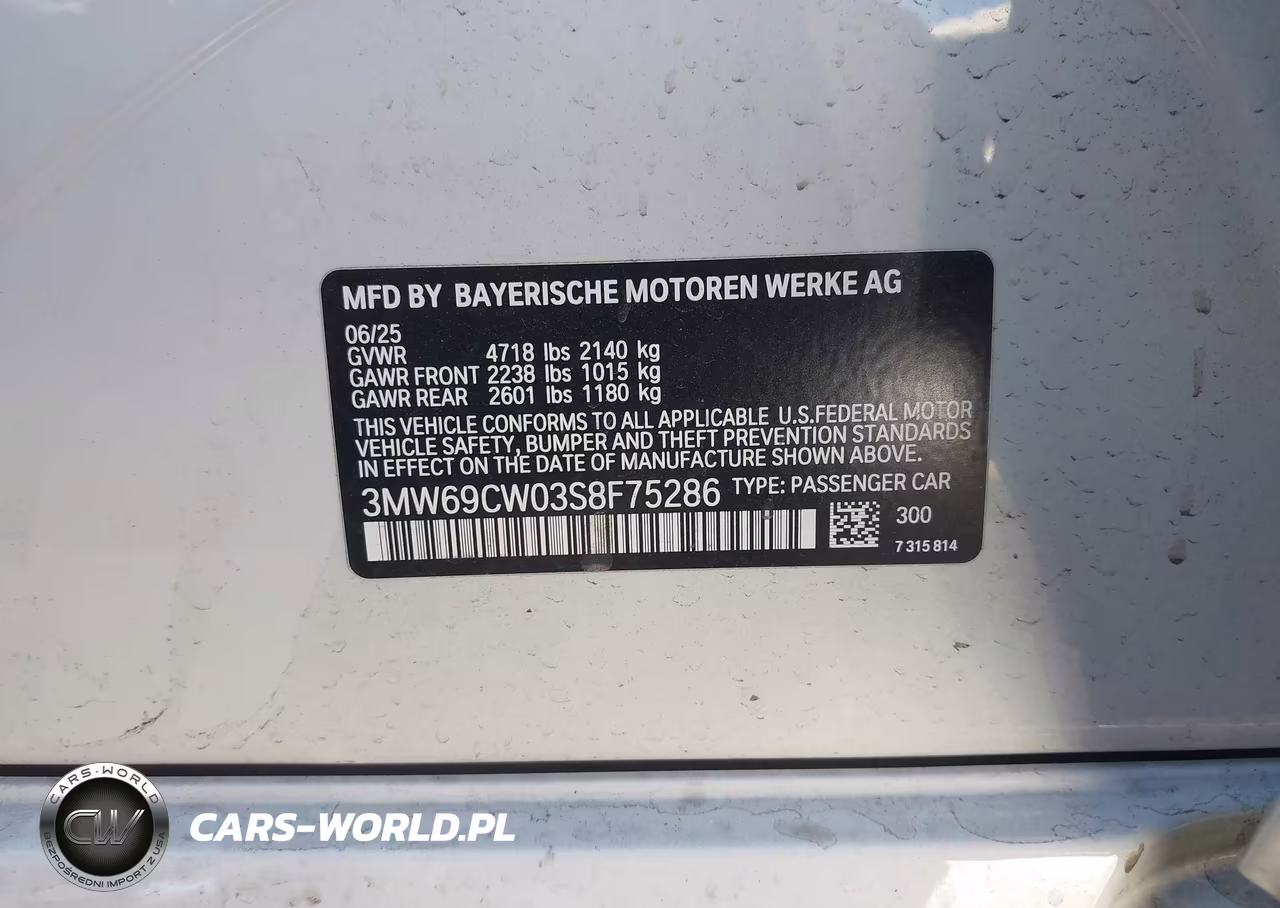 2025 BMW 330I VIN:3MW69CW03S8F75286 - 9