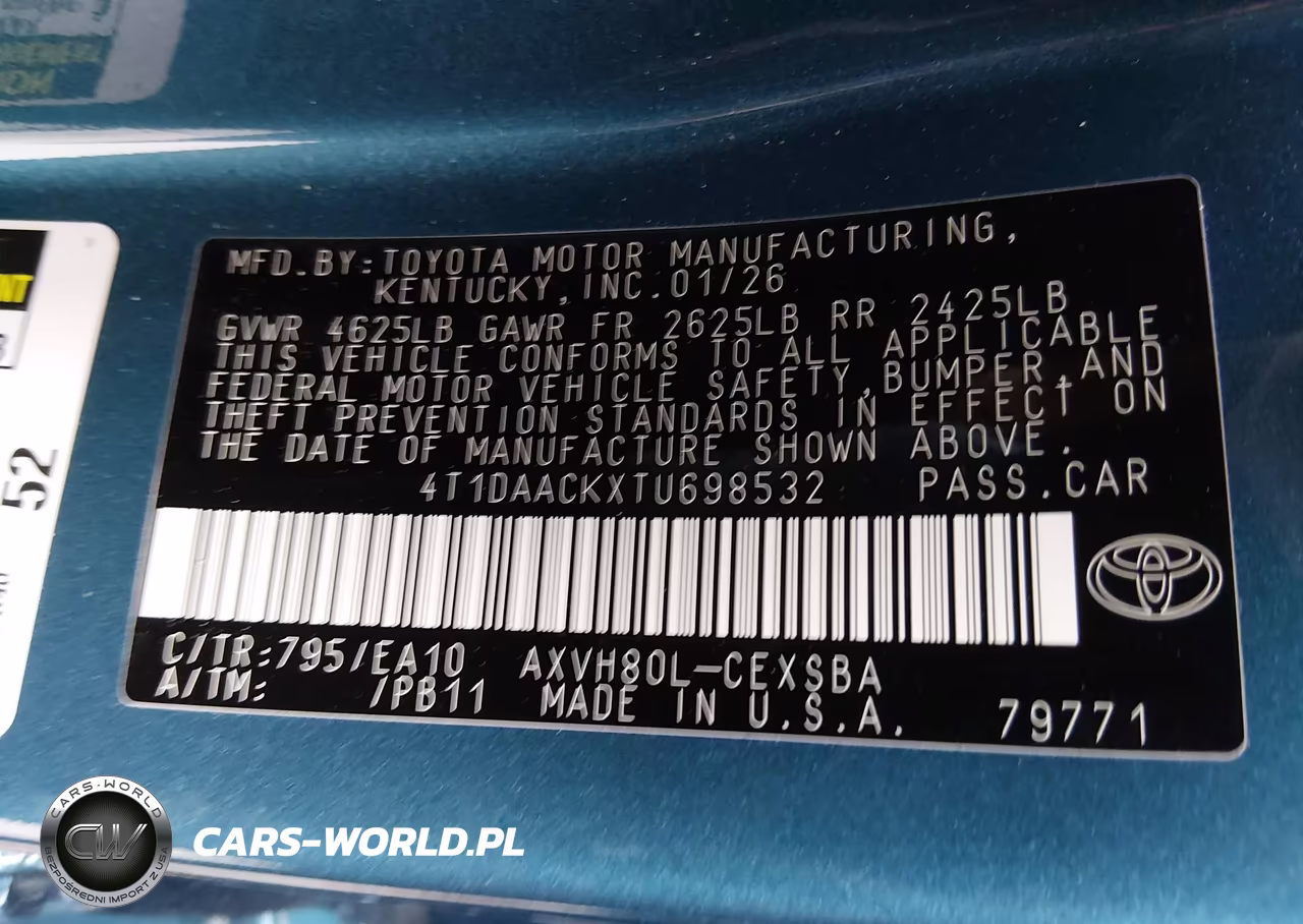 2026 Toyota Camry Se VIN:4T1DAACKXTU698532 - 9