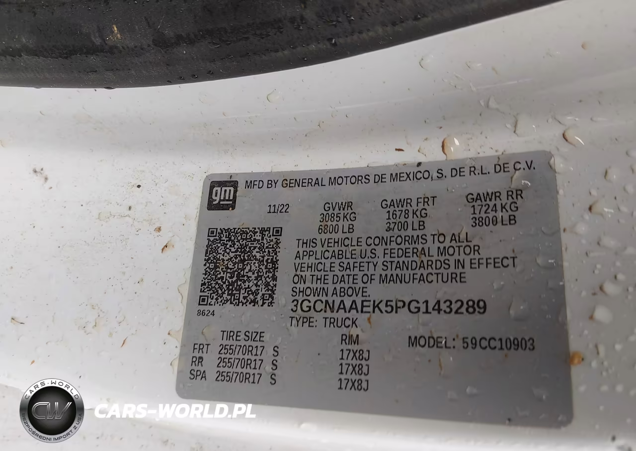 2023 Chevrolet Silverado 1500 2Wd Long Bed Wt VIN:3GCNAAEK5PG143289 - 9