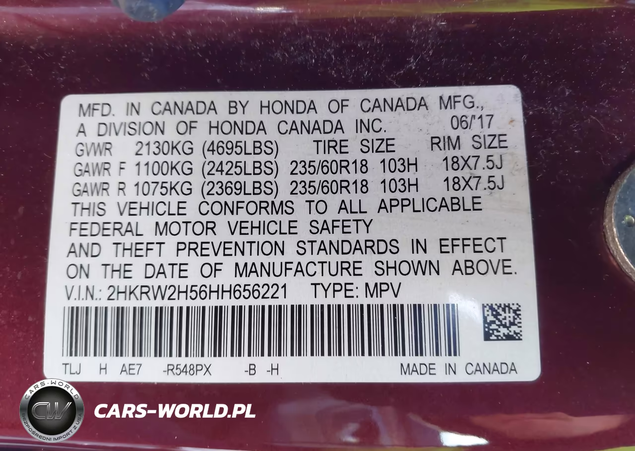 2017 Honda Cr-V Ex VIN:2HKRW2H56HH656221 - 9