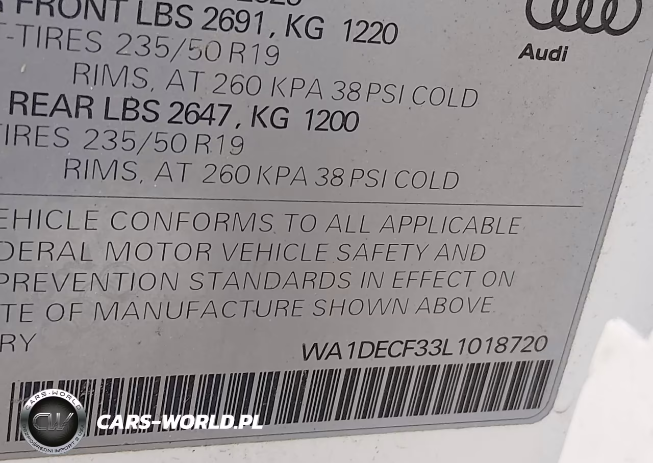 2020 Audi Q3 Premium 45 Tfsi S Line Quattro Tiptronic VIN:WA1DECF33L1018720 - 9