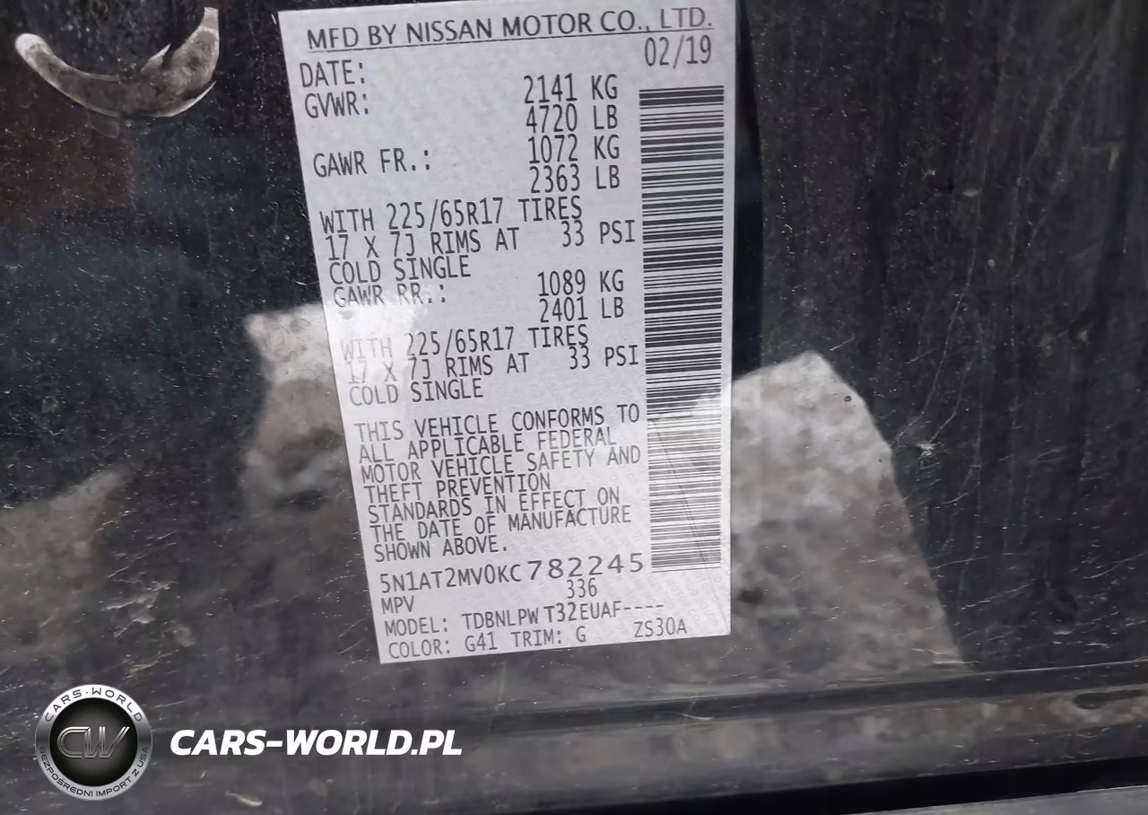 2019 Nissan Rogue S VIN:5N1AT2MV0KC782245 - 9