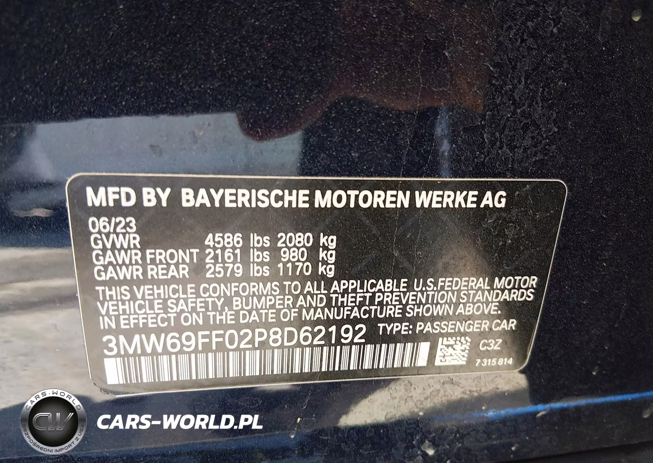 2023 BMW 330I VIN:3MW69FF02P8D62192 - 9