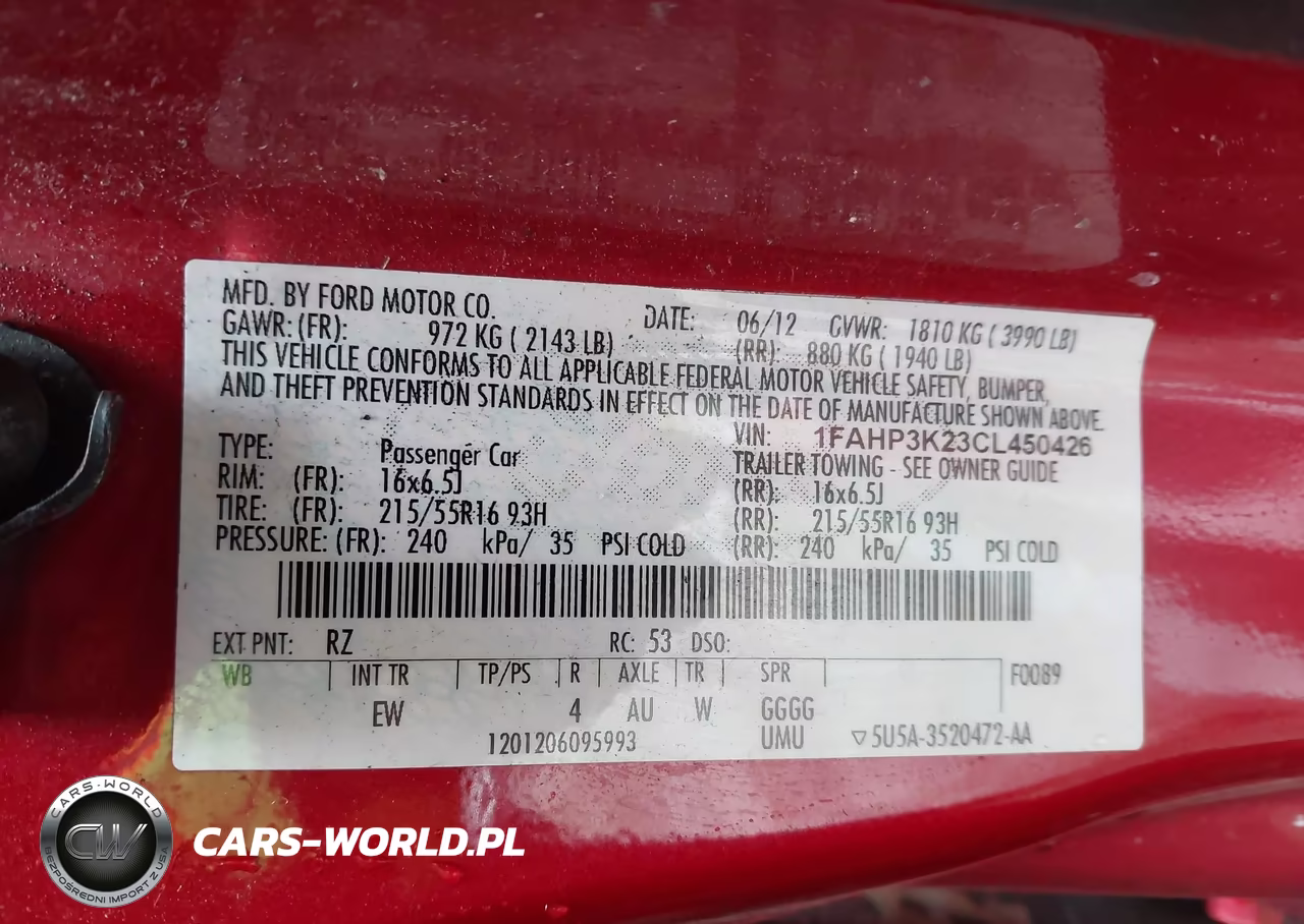 2012 Ford Focus Se VIN:1FAHP3K23CL450426 - 9