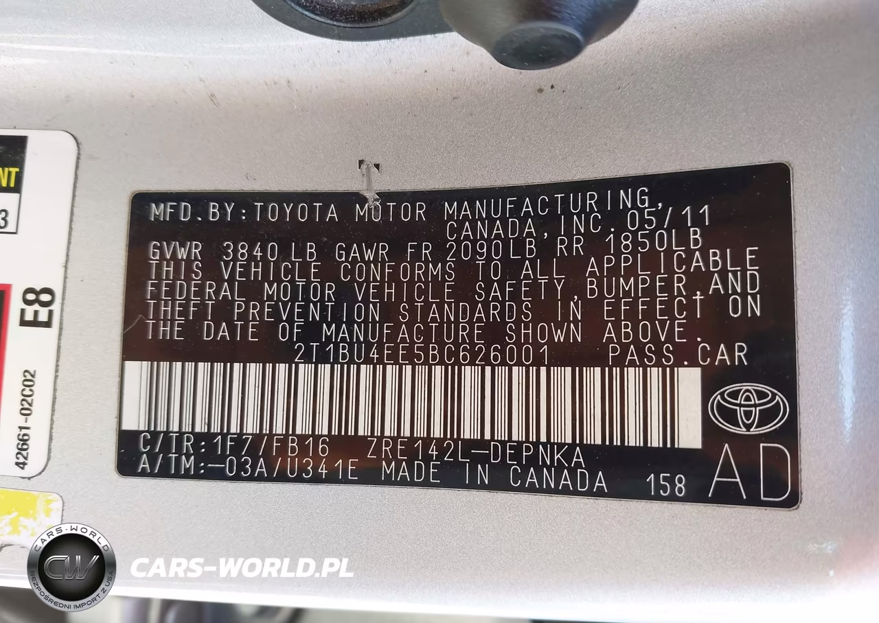 2011 Toyota Corolla Le VIN:2T1BU4EE5BC626001 - 9