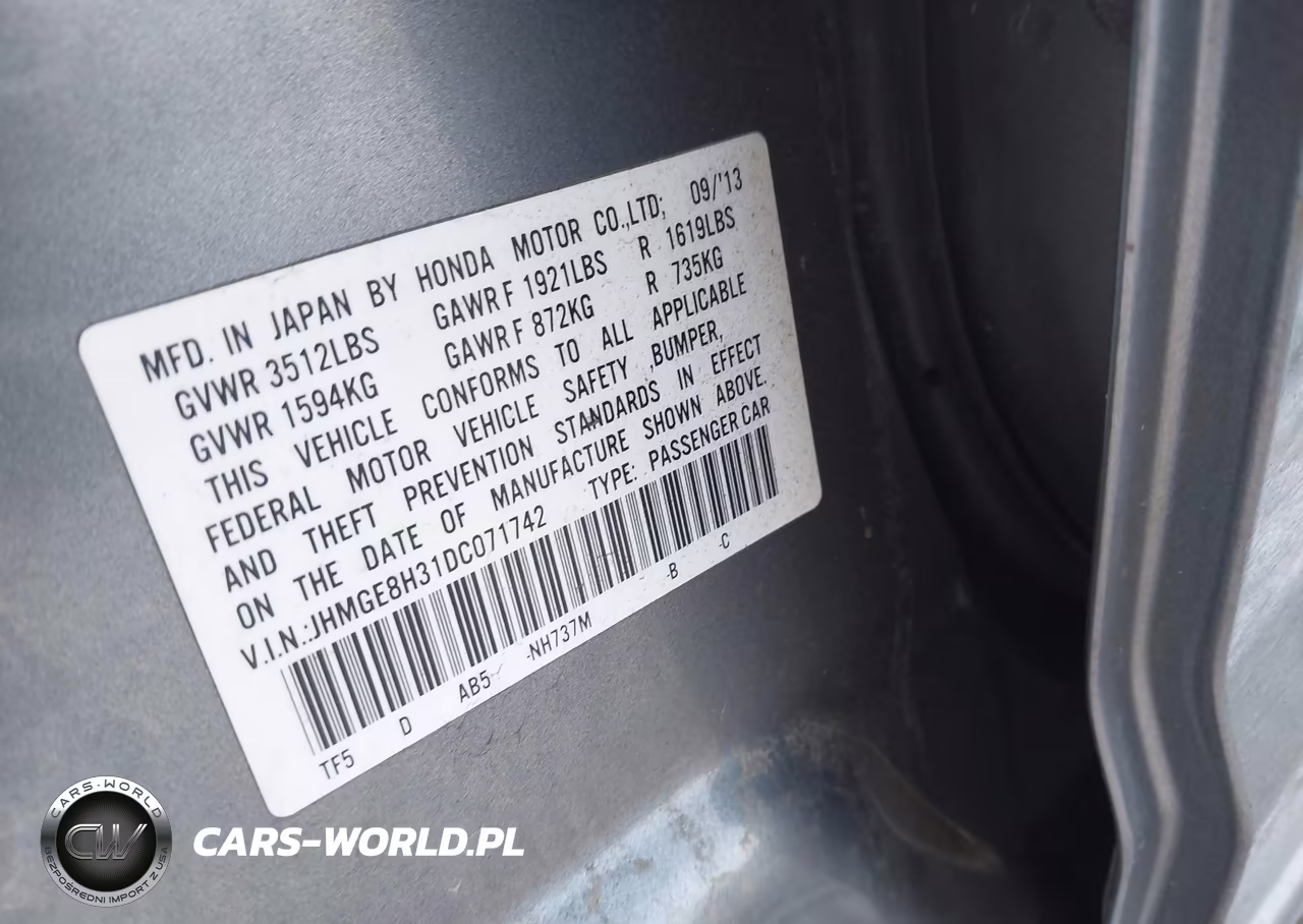 2013 Honda Fit VIN:JHMGE8H31DC071742 - 9