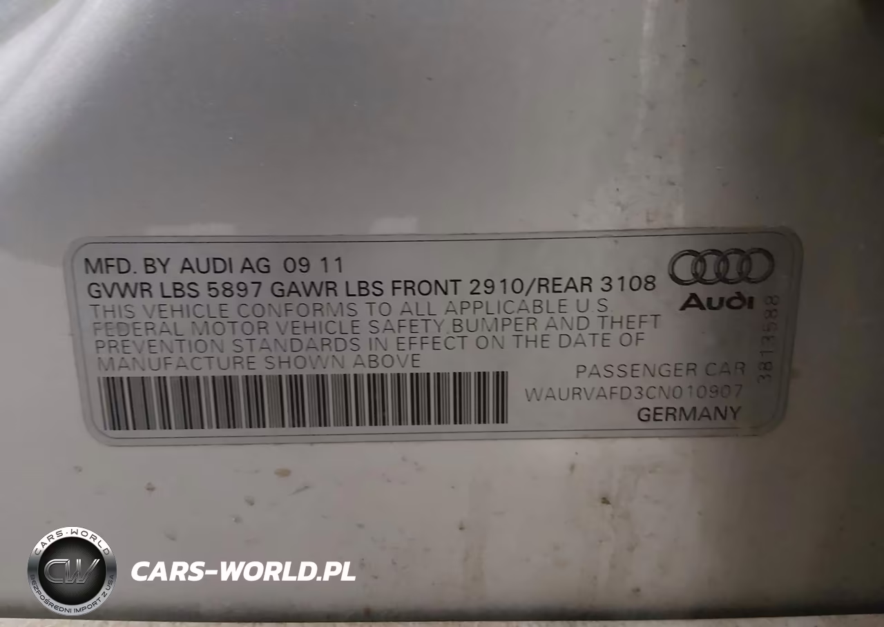 2012 Audi A8 L 4.2 VIN:WAURVAFD3CN010907 - 9