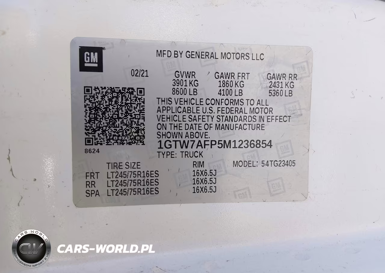 2021 GMC Savana Cargo Rwd 2500 Regular Wheelbase Work Van VIN:1GTW7AFP5M1236854 - 9