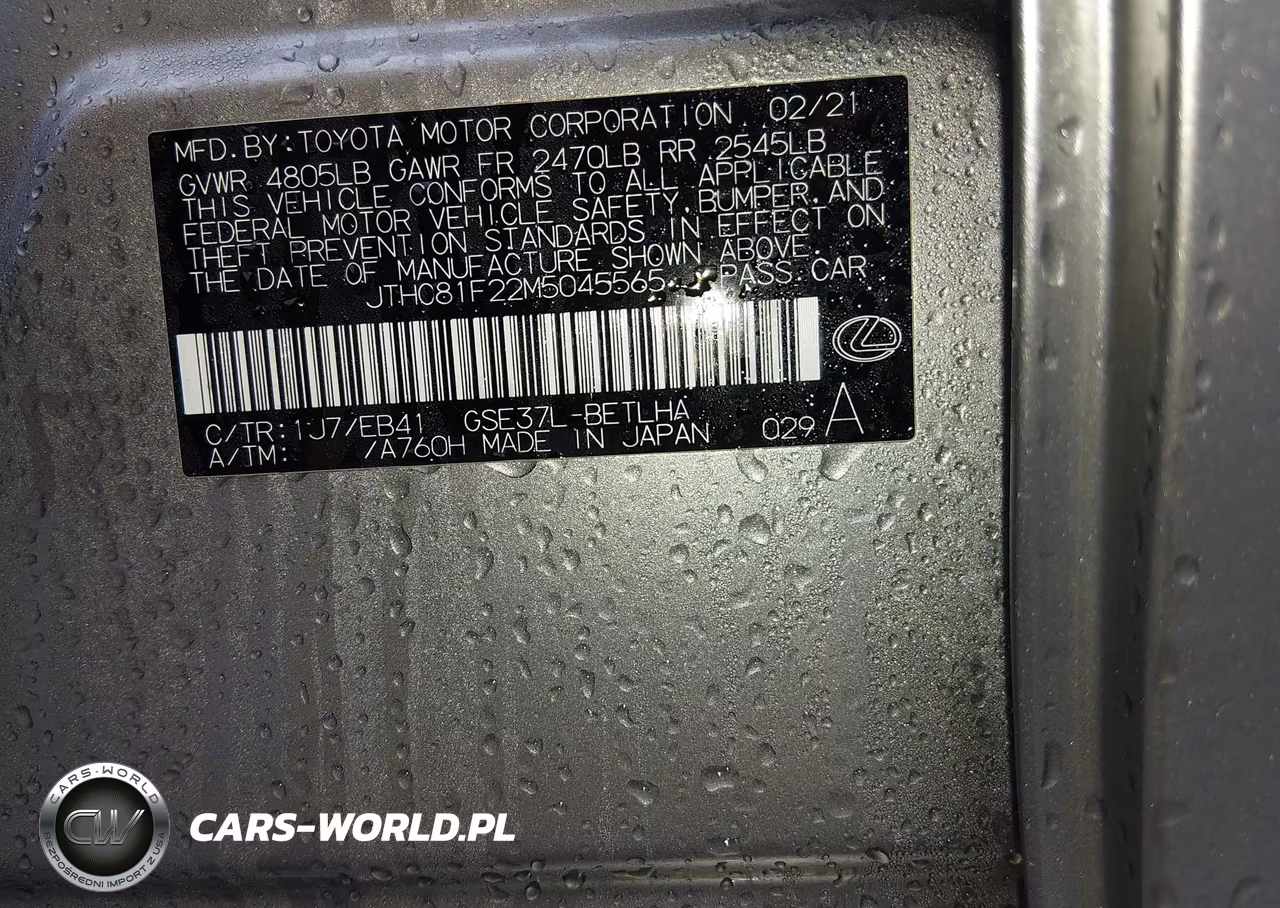 2021 Lexus Is 300 VIN:JTHC81F22M5045565 - 9