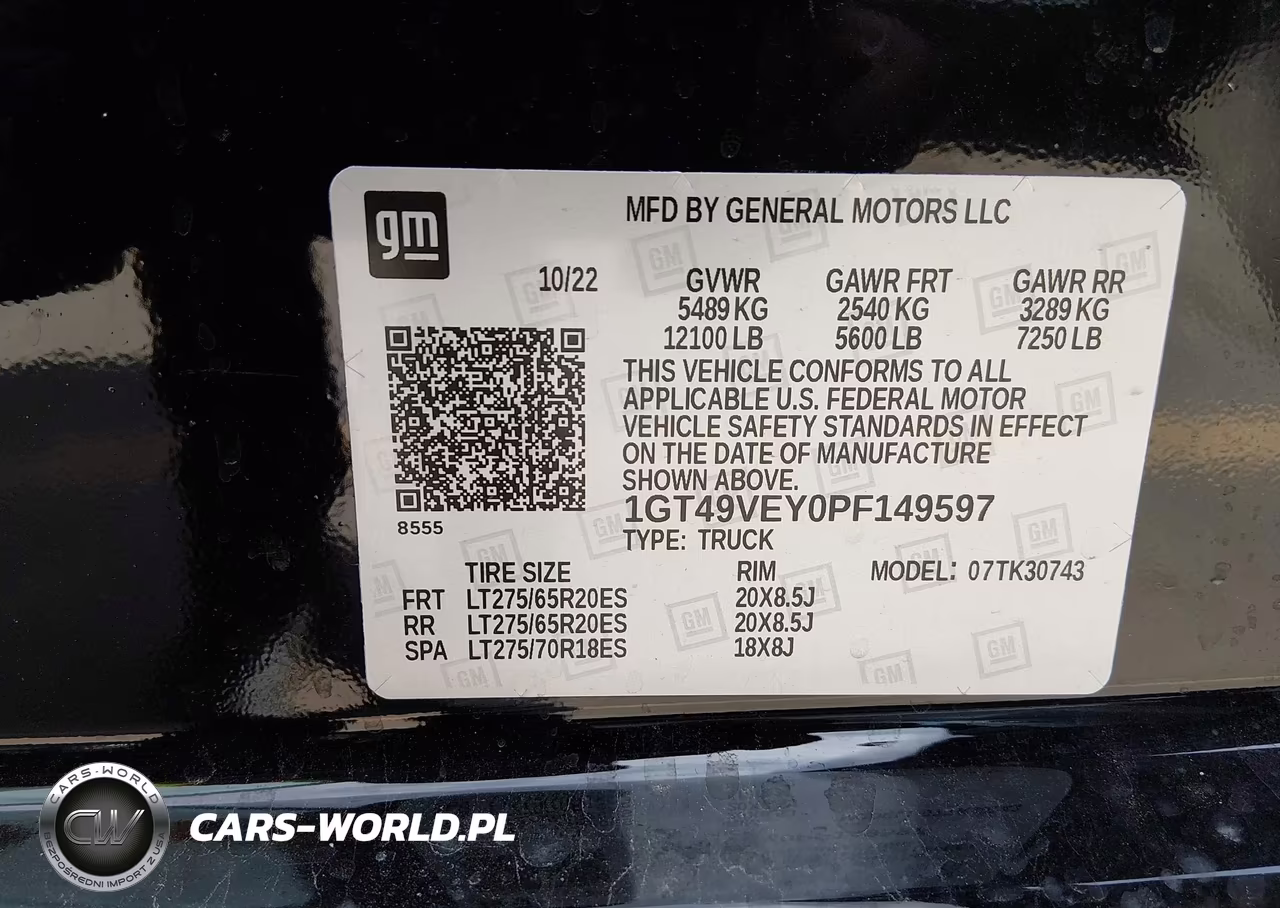 2023 GMC Sierra 3500Hd 4Wd Standard Bed At4 VIN:1GT49VEY0PF149597 - 8