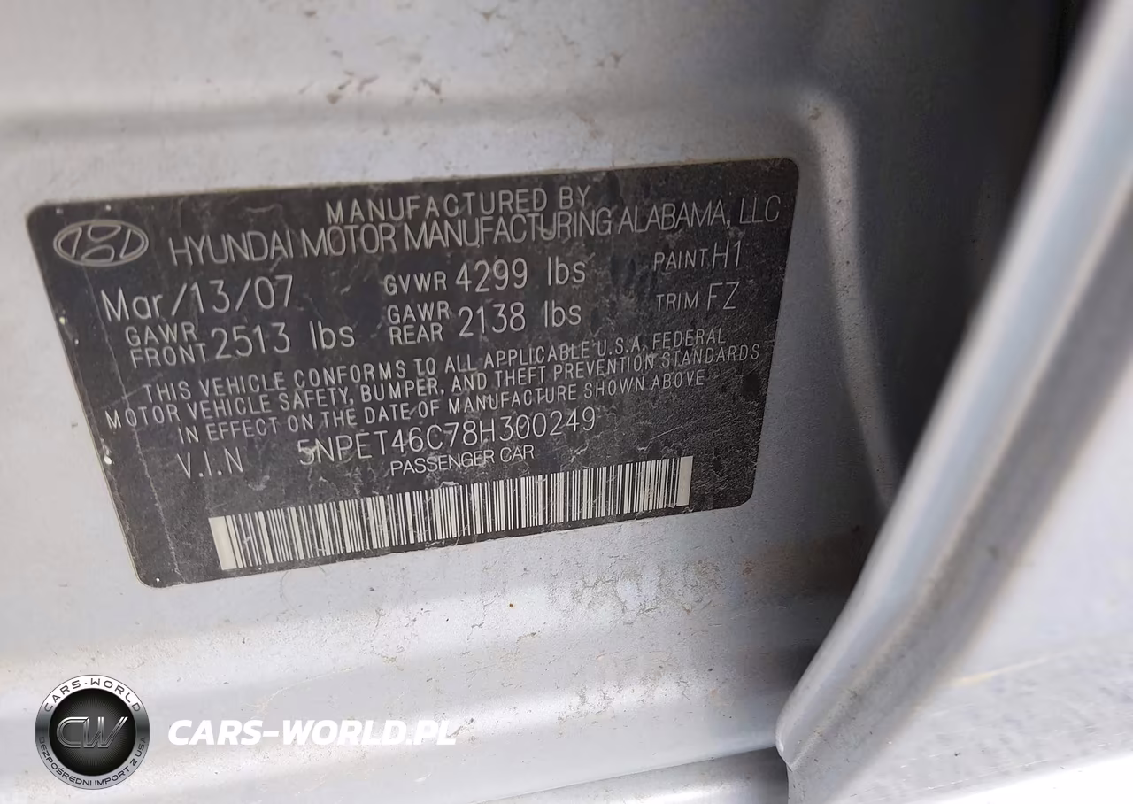 2008 Hyundai Sonata Gls VIN:5NPET46C78H300249 - 9