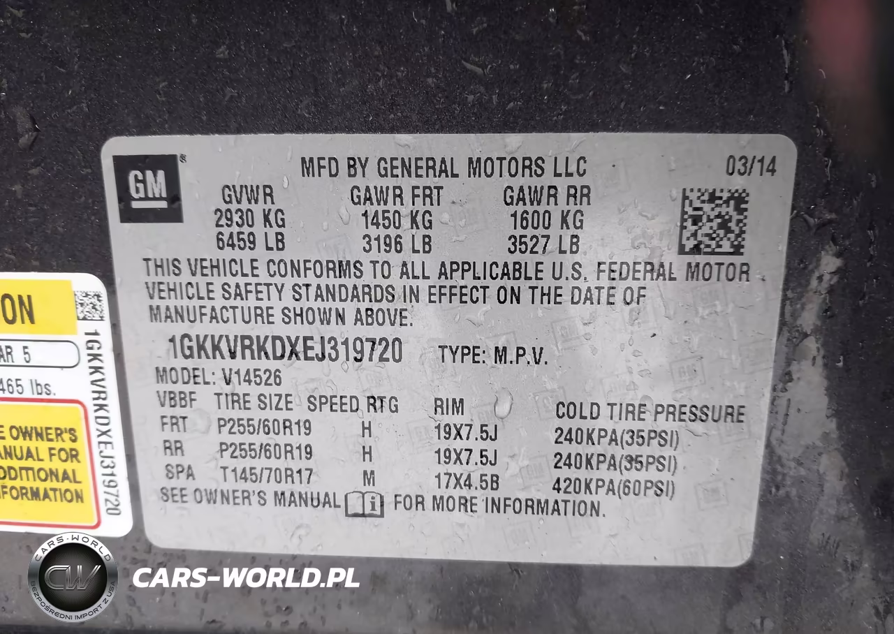2014 GMC Acadia Slt-1 VIN:1GKKVRKDXEJ319720 - 9