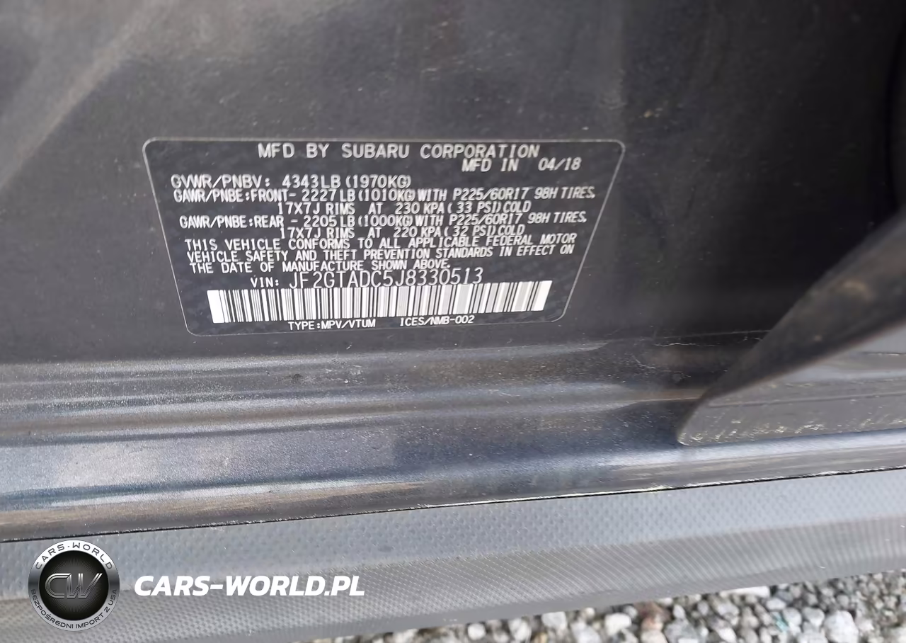 2018 Subaru Crosstrek 2.0I Premium VIN:JF2GTADC5J8330513 - 9