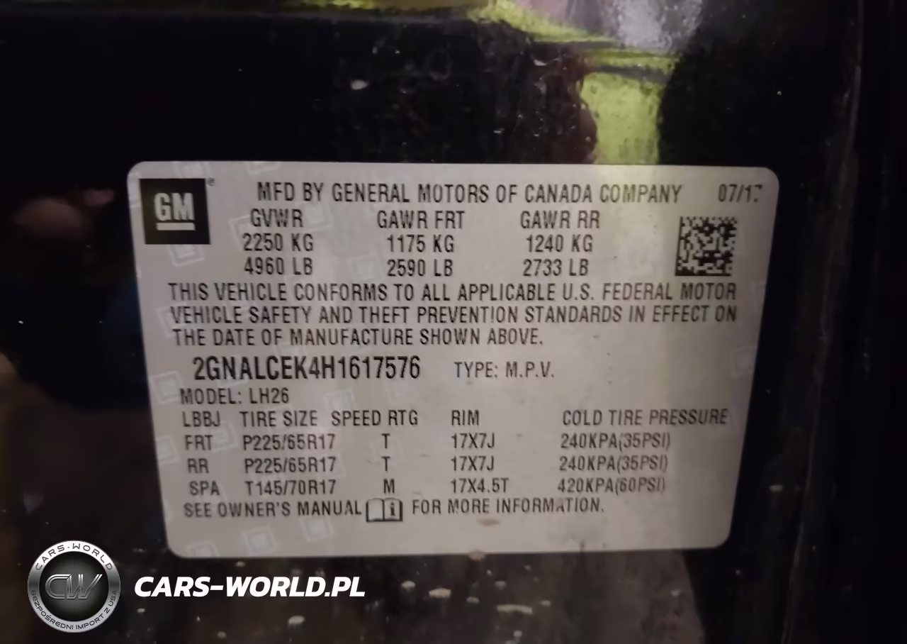 2017 Chevrolet Equinox Lt VIN:2GNALCEK4H1617576 - 9