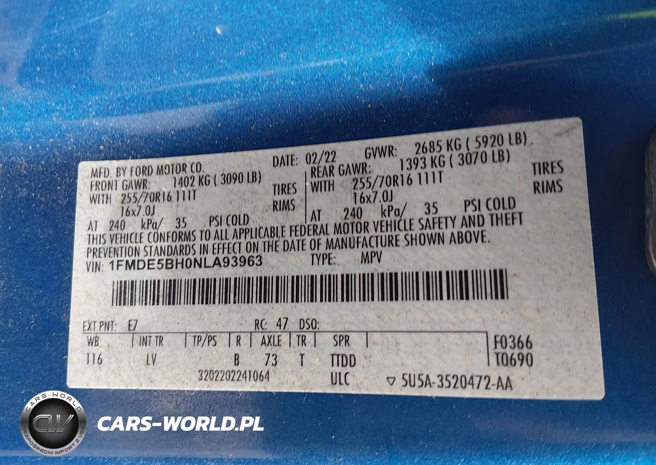 2022 Ford Bronco VIN:1FMDE5BH0NLA93963 - 9