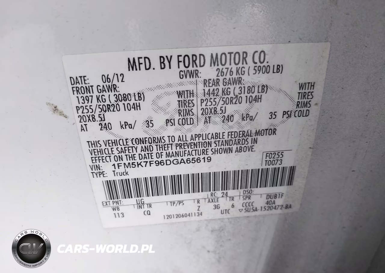 2013 Ford Explorer Limited VIN:1FM5K7F96DGA65619 - 9