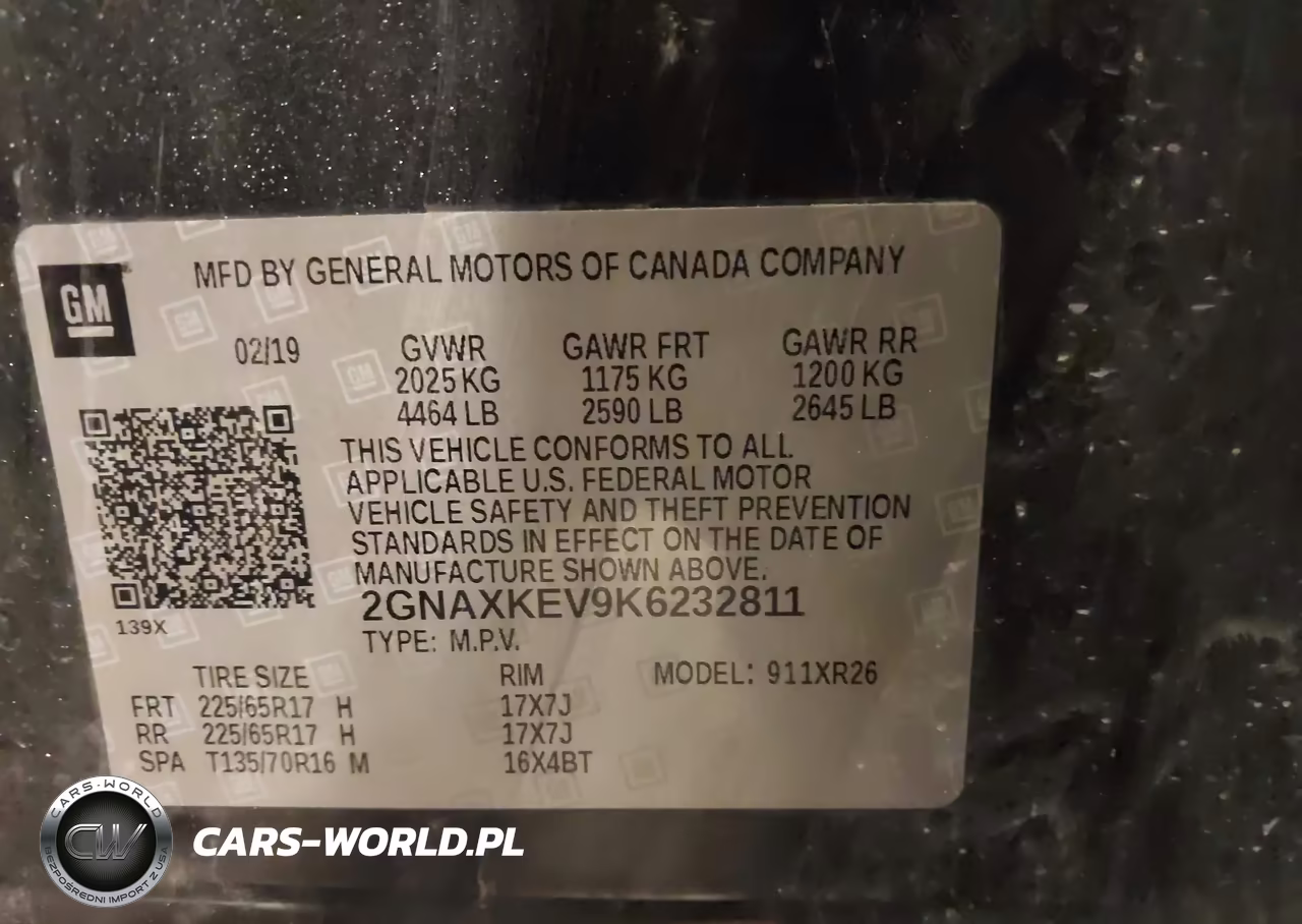 2019 Chevrolet Equinox Lt VIN:2GNAXKEV9K6232811 - 9