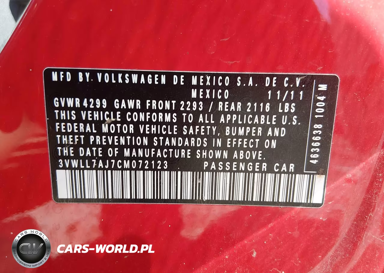 2012 Volkswagen Jetta 2.0L Tdi VIN:3VWLL7AJ7CM072123 - 9