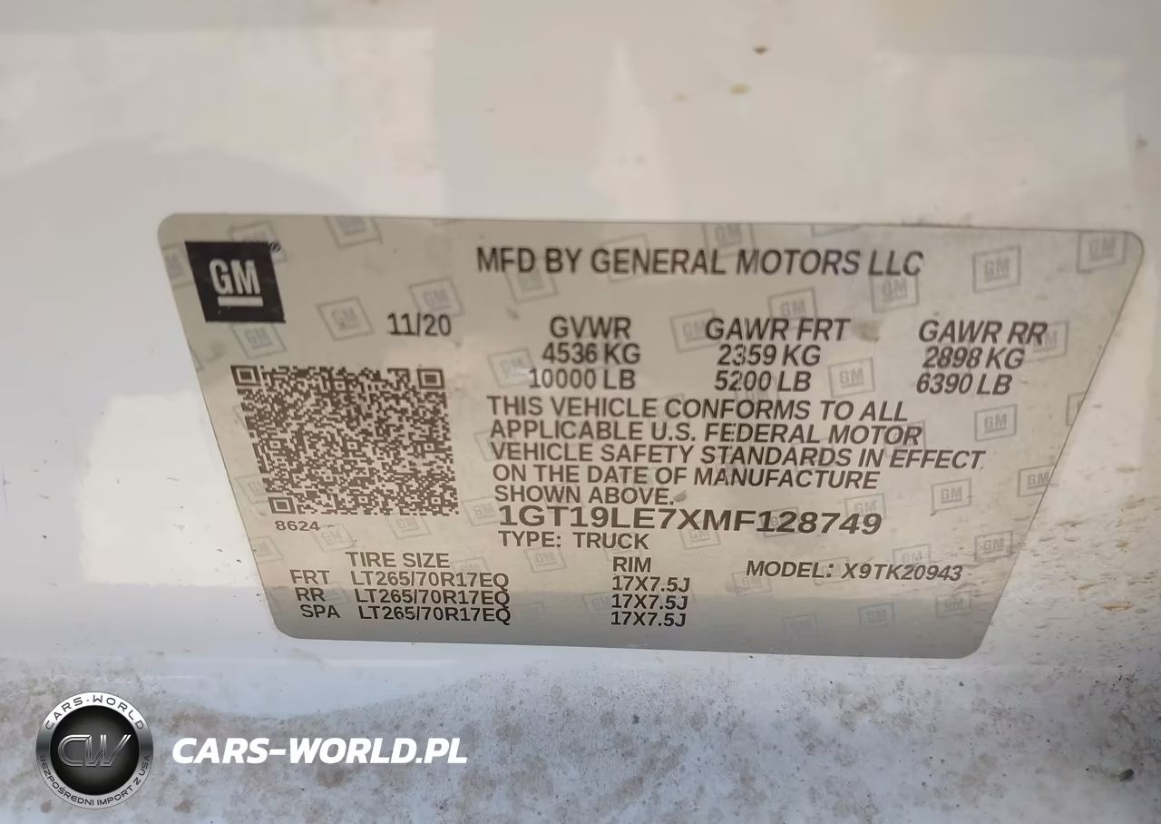 2021 GMC Sierra 2500Hd 4Wd Long Bed VIN:1GT19LE7XMF128749 - 9