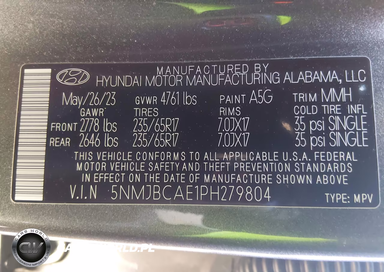 2023 Hyundai Tucson Sel VIN:5NMJBCAE1PH279804 - 9