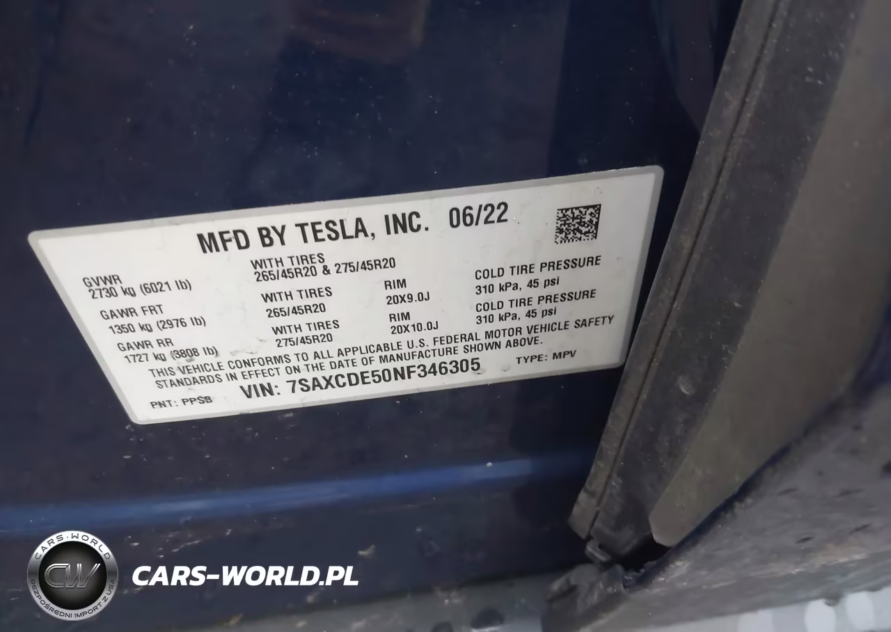 2022 Tesla Model X Dual Motor All-Wheel Drive-Plaid Tri Motor All-Wheel Drive VIN:7SAXCDE50NF346305 - 9