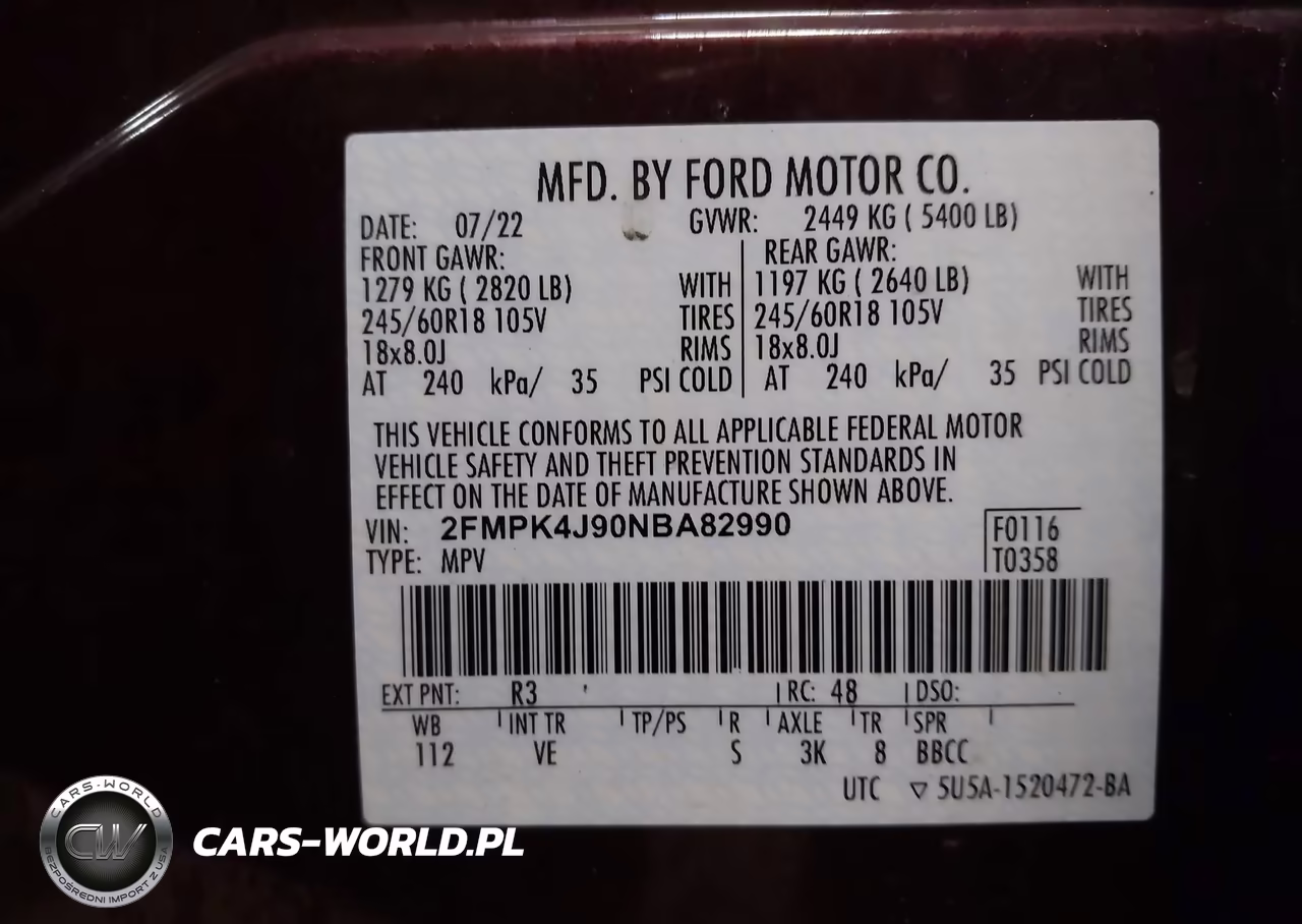 2022 Ford Edge Sel VIN:2FMPK4J90NBA82990 - 9