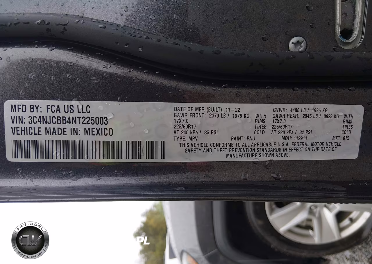 2022 Jeep Compass Latitude Fwd VIN:3C4NJCBB4NT225003 - 9