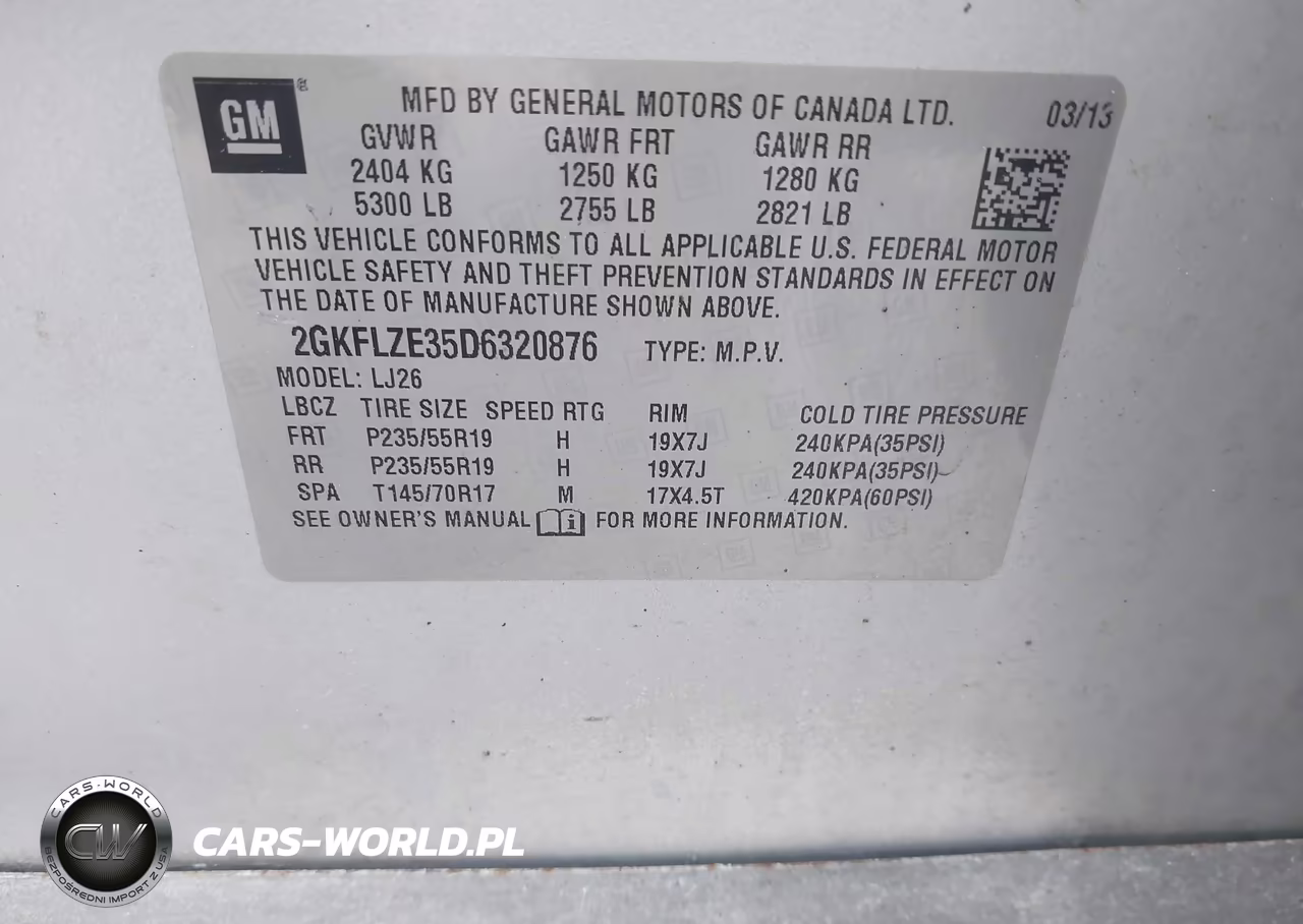 2013 GMC Terrain Denali VIN:2GKFLZE35D6320876 - 9