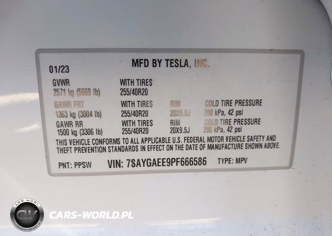 2023 Tesla Model Y Awd-Long Range Dual Motor All-Wheel Drive VIN:7SAYGAEE9PF666586 - 9